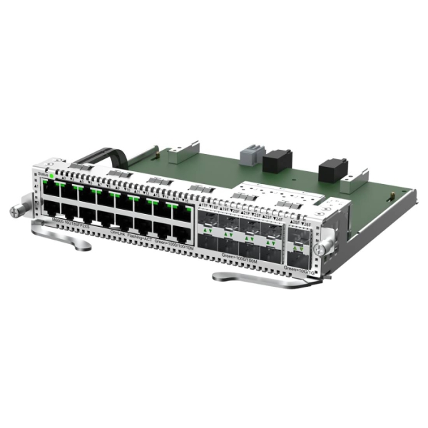 Ruijie M6000-16GT8SFP2XS Tarjeta Switch de Expansion Mixta para Chasis - 16 Puertos Ethernet hasta 1Gbps - 8x SFP hasta 1Gbps - 2x SFP+ hasta 10Gbps - Color Acero