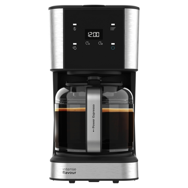 Cecotec Coffee 66 Drop and Touch Cafetera de Goteo - 950W - Panel Tactil Retroiluminado - Jarra de Cristal Resistente - Capacidad para 12 Tazas - Antigoteo - Temporizador - Autoapagado - Col