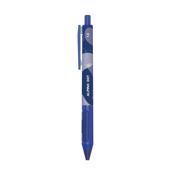 Alpino Dot Boligrafo Retractil - Punta 1mm - Agarre Suave - Color Azul · Pack de 24 uds.