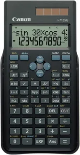 Canon F-715SG Calculadora Cientifica con Pantalla LCD 2 Lineas 16 Digitos - Calculo Interno de hasta 16 Digitos - 250 Funciones y Caracteristicas - Carcasa de Proteccion - Alimentacion Solar