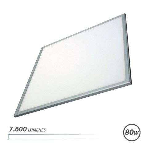 Elbat Panel LED 60x60 80W 7600LM - Luz Blanca - Alto Brillo - Ahorro de Energia - Facil Instalacion · Pack de 10 uds.