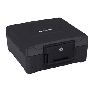 Cromad Firebox M1 Caja Fuerte - Resistente a Fuego y Agua - Cerradura de Llave - Diseño Robusto y Portatil - 170x390x365mm