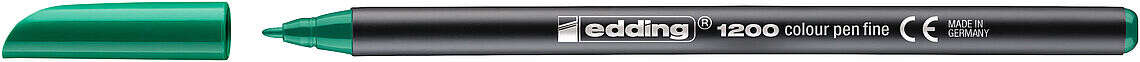 Edding 1300 Rotulador - Punta Redonda - Trazo 2 mm. - Tinta con Base de Agua - Color Verde · Pack de 10 uds.
