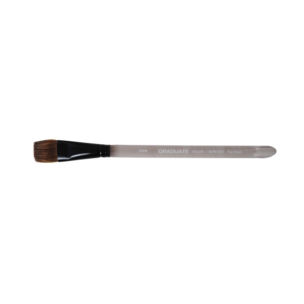 Daler Rowney Graduate Pincel Acuarela - Mezcla de Pelo de Pony y Sintetico - Mango Corto - Plano Lavis 3/4" · Pack de 3 uds.