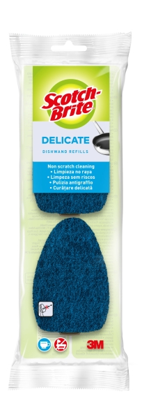 Scotch-Brite Recambios de Pack de 2 Estropajos con Mango - No Raya - Color Azul Oscuro