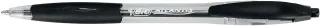 Bic Atlantis Classic Boligrafo Retractil - Punta de 1mm - Cuerpo Transparente con Grip - Color Negro · Pack de 12 uds.