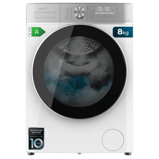 Cecotec Bolero DressCode 8800 Inverter A Lavadora de Carga Frontal - Capacidad 8kg - Velocidad 1400rpm - Seguro Infantil - Motor Inverter - 16 Programas - Color Blanco