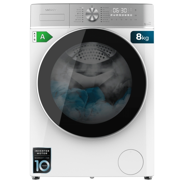 Cecotec Bolero DressCode 8800 Inverter A Lavadora de Carga Frontal - Capacidad 8kg - Velocidad 1400rpm - Seguro Infantil - Motor Inverter - 16 Programas - Color Blanco