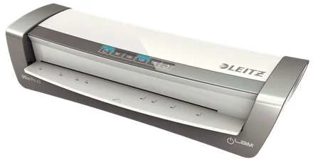 Leitz iLAM Office Pro A3 Plastificadora A3 - Calentamiento en 1min - Tiempo aprox. Plastificacion A4 40seg - Grosores de 80 a 175mic - Color Blanco/Plata