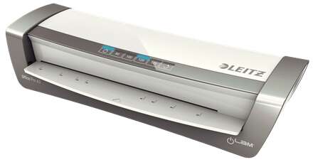 Leitz iLAM Office Pro A3 Plastificadora A3 - Calentamiento en 1min - Tiempo aprox. Plastificacion A4 40seg - Grosores de 80 a 175mic - Color Blanco/Plata