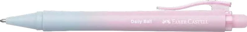 Faber-Castell Daily Ball Flow Edition Blushing Sky Boligrafo Retractil XB - Atractivo Diseño - Tinta Azul Indeleble - Color Rosa/Azul Degradado · Pack de 10 uds.