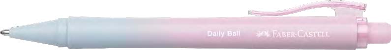 Faber-Castell Daily Ball Flow Edition Blushing Sky Boligrafo Retractil XB - Atractivo Diseño - Tinta Azul Indeleble - Color Rosa/Azul Degradado · Pack de 10 uds.