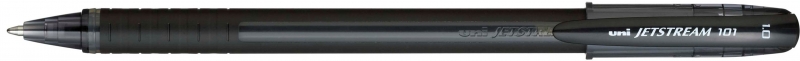 Uni-ball JetStream SX-101-10 Boligrafo de Tinta - Punta de Bola 1mm - Tinta de Secado Instantaneo - Ideal para Zurdos - Color Negro · Pack de 12 uds.