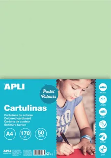 Apli Cartulina Verde Esmeralda A4 170g 50 Hojas