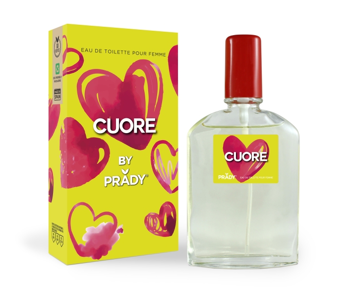 Prady Colonia de Mujer Cuore - Frasco de 90 ml - Spray Pulverizador