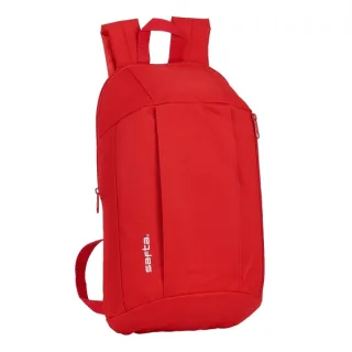 Safta Mini Mochila - Hombreras Acolchadas - Cremallera - Asa Superior - Bolsillo Frontal - Ajustables y Confortables - 8.5L - 220x100x390mm - Color Rojo