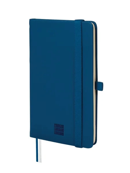 Finocam Nexo Cuaderno de Tapa Dura - 72 Hojas - 90x150mm - Papel Crema de 80g/m2 - Bolsillo Interior - Cierre con Goma - Portaboligrafo - Hojas Microperforadas - Color Azul Marino