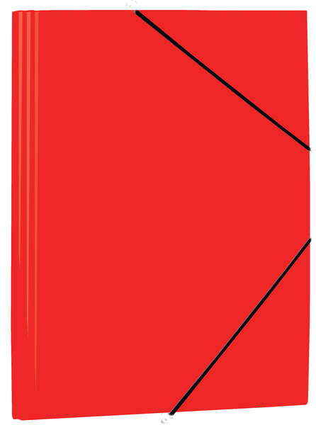 Mariola Carpeta de Polipropileno con Solapas 450 Micras - Formato Folio - Medidas 34x25cm - Cierre con Goma Elastica - Color Rojo · Pack de 12 uds.