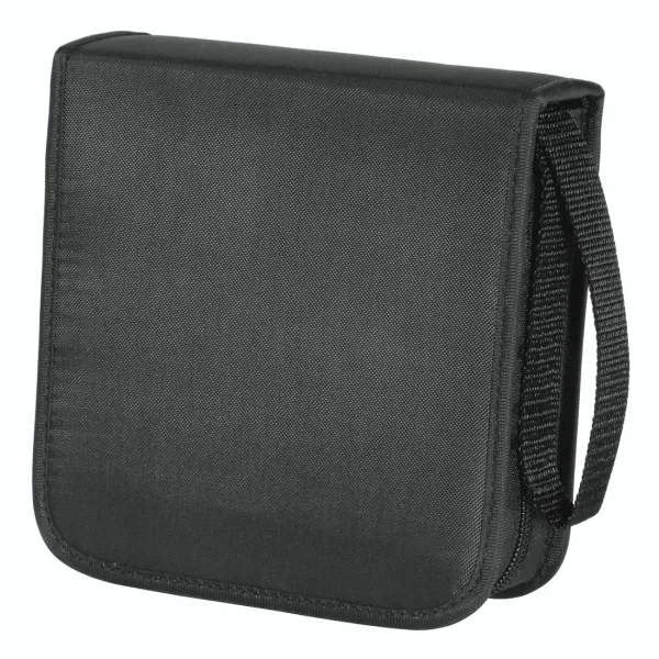 Hama Antistatic Archivador de Nylon para 40 CDs/DVDs - Fundas de Poliester - Proteccion contra Cargas Electrostaticas - 16.4x17x6.1cm - Color Negro