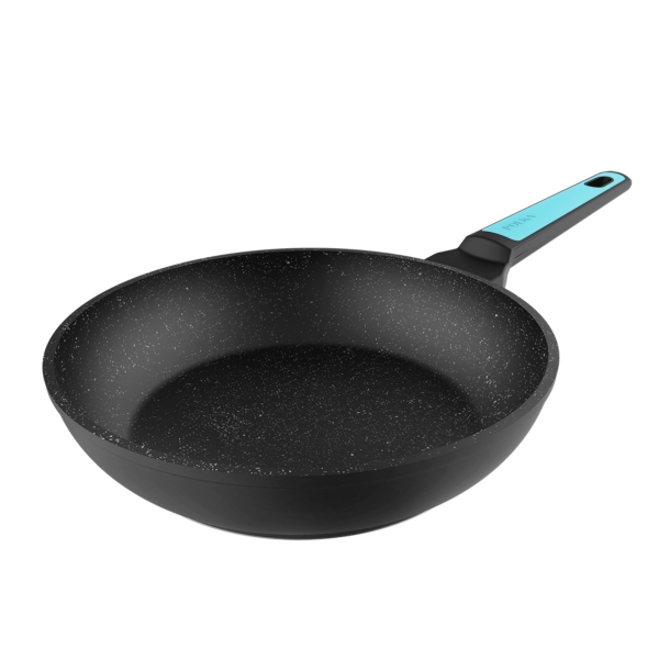 Cecotec Polka Platinum Thunder Sarten de Aluminio Forjado de 24cm - Revestimiento Teflon Antiadherente - Apto para Lavavajillas - Compatible con Induccion - Fondo de 6 Capas - Color Negro y