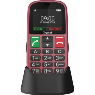 Gigaset GL30 Telefono Movil Para Mayores Pantalla 2.2" - Camara 0.3MP - Base de Carga - IP44 - Color Rojo