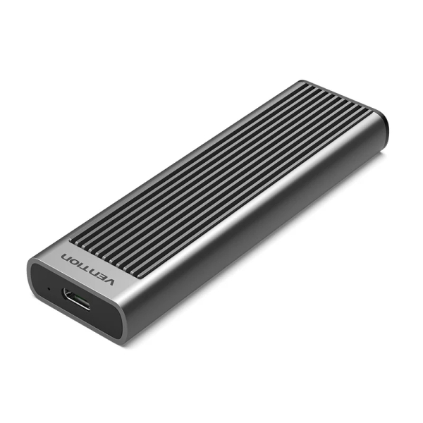 Vention Carcasa Externa SSD M.2 NVMe - Disipador de Calor - USB 3.1 - Velocidad hasta 10Gbps - Aluminio - Modo de Suspension Automatica - Color Gris