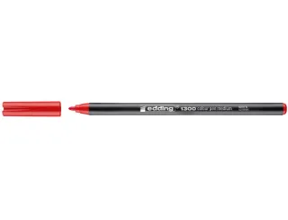 Edding 1300 Rotulador - Punta Redonda - Trazo 2 mm. - Tinta con Base de Agua - Color Rojo · Pack de 10 uds.