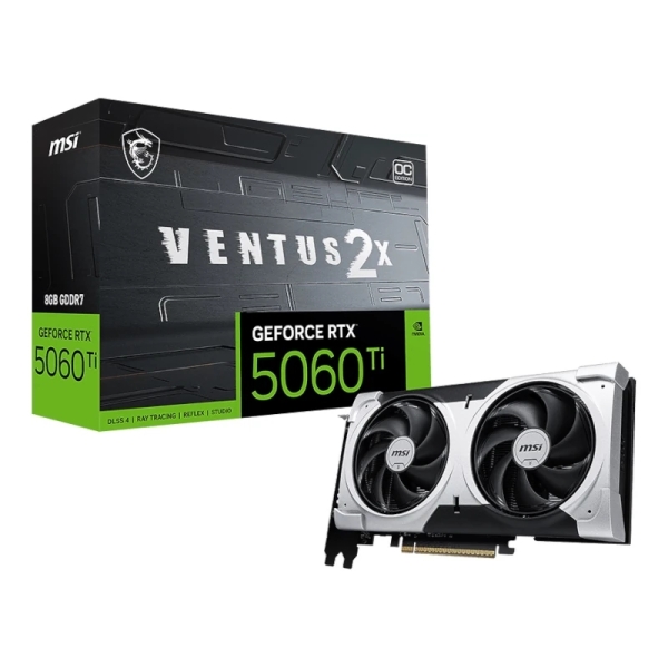 MSI GeForce RTX 5060 TI Tarjeta Grafica 8G VENTUS 2X OC PLUS 8GB GDDR7