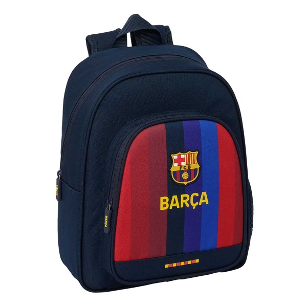 Safta F.C.Barcelona 1ª Equipacion 26/27 Mochila Infantil - Portabotellas - Bolsillo Frontal - Asa de Mano - Adaptable a Carro - Hombreras Acolchadas - 28x34x10cm - Color Azul Noche