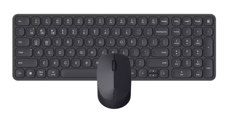 Rapoo 9310M Pack Teclado Ultrafino + Raton Inalambricos - Bluetooth y 2.4GHz - Raton 2400 DPI - Autonomia hasta 12 Meses - Color Negro