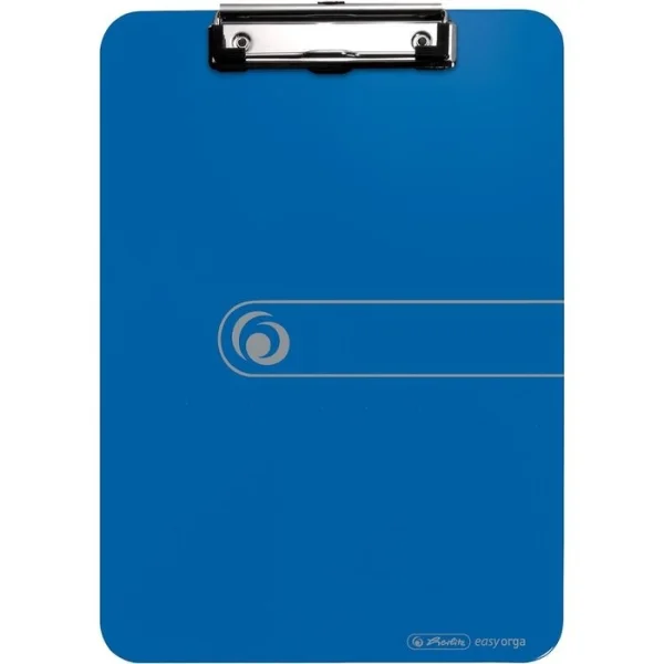 Herlitz Carpeta Sujetapapeles - Formato A4 - Pinza Metalica - Capacidad hasta 80 Hojas - Color Azul