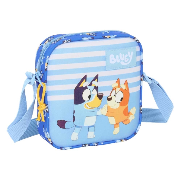 Safta Bluey Let'S Play Bolsito con Bandolera - 1L - Material Resistente - Facil de Transportar - Ideal para Uso Diario - 160x40x180mm - Color Azul