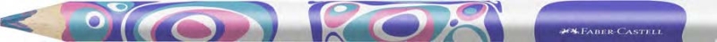 Faber-Castell Fantasia Pastel Lapiz Jumbo con Mina Multicolor - Cuerpo Triangular Decorado - Madera de Bosques Sostenibles · Pack de 12 uds.