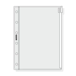 Finocam C271 Funda para Agendas Classic - Cierre de Cremallera - Formato 602 - 88x116x1mm - PVC - Color Gris Claro