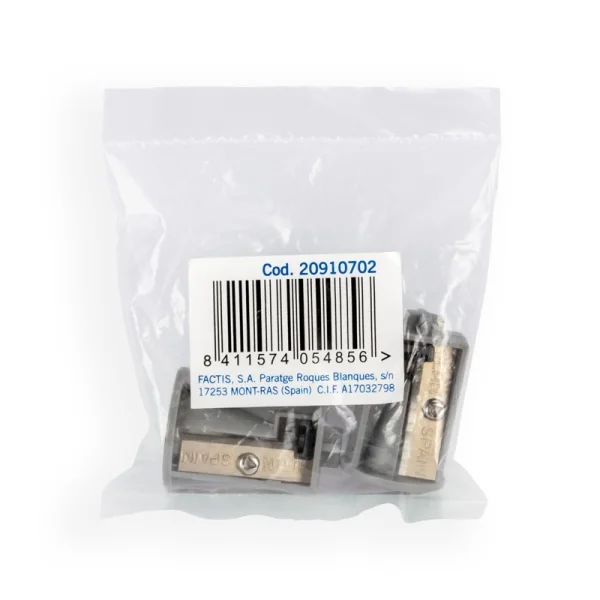 Milan Pack de 2 Sacapuntas de Recambio para Sacapuntas Electrico Doble - Maxi y Regular - Color Transparente