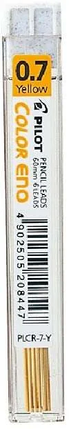 Pilot Pack de 6 Minas para Portaminas Color Eno H-197 0.7mm - Minas Color Amarillo