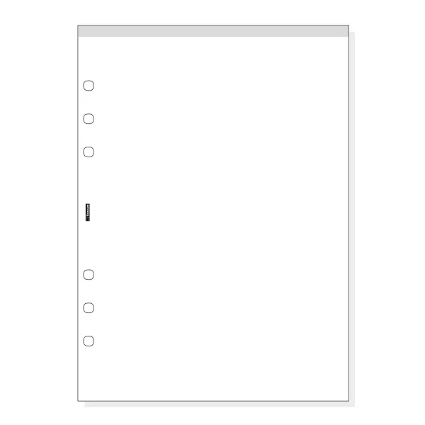 Finocam R1067 Bloc de Notas para Agendas Open - Perforado - Formato 1000 - 155x5x215mm - Liso - Color Blanco