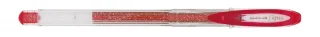 Uni-ball Signo Sparkling UM-120SP Boligrafo de Gel - Punta de Bola 1mm - Tinta Pigmentada Resistente al Agua y Luz - Efecto Purpurina - Color Rojo · Pack de 12 uds.