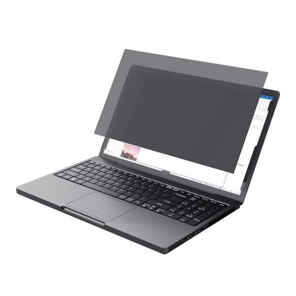 Trust Filtro de Privacidad para Portatiles de 15.6" - Proteccion de Pantalla en Espacios Publicos - Angulo de Vision de 60 Grados - Facil de Colocar y Quitar