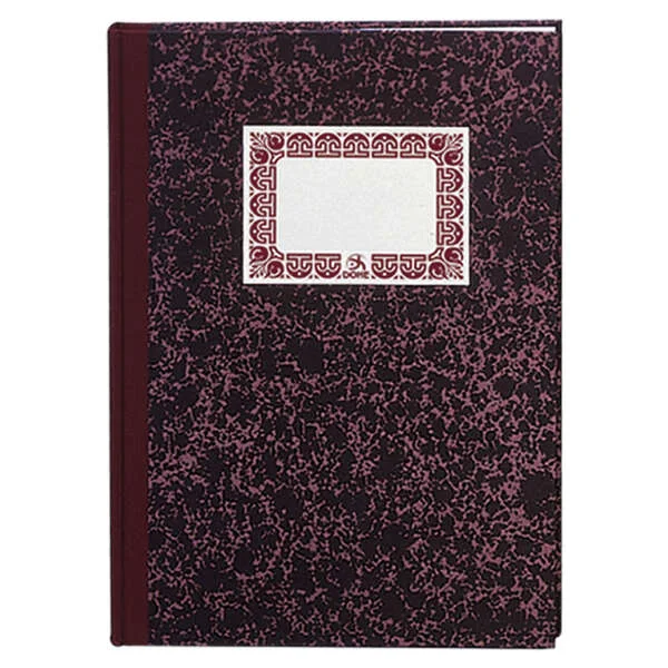 Dohe Cuaderno Cartone Modelo Caja de 100 Hojas - Folio Natural - Tapa en Tres Piezas con Lomera de Tela - Interior en Papel Offset de 70g/m2 - Cosidos a Hilo Vegetal - Lomo Burdeos