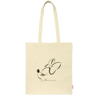 Safta Minnie Mouse Tote Bag Bolsa de Tela - Asas de Mano - Color Beige