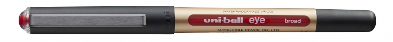 Uni-ball Eye Broad UB-150-10 Boligrafo de Tinta Liquida - Punta de Bola 1mm - Tinta Resistente al Agua y Luz - Sistema de Control de Tinta - Color Rojo · Pack de 12 uds.