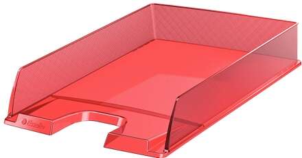 Esselte Europost Bandeja Portadocumentos - Plastico Transparente - Formato Vertical - A4 - Color Rojo · Pack de 10 uds.
