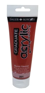 Daler Rowney Graduate Pintura Acrilica - Tubo de Plastico - 120ml - Color Siena Quemada