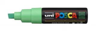 Posca PC-8K Marcador de Pintura - Punta Biselada Acrilica 8mm - Tinta Base al Agua - No Permanente - Resistente a la Luz - Color Verde · Pack de 6 uds.