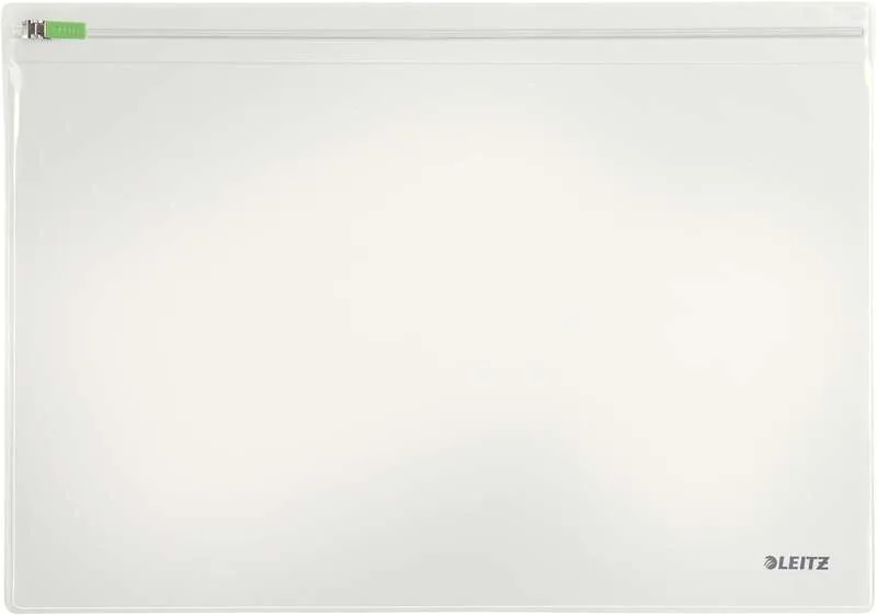 Leitz Traveller Pack de 2 Fundas Multiusos Transparentes - Tamaño 230x1x330mm - Cierre de Cremallera