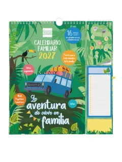 Finocam Sep Calendario de Pared - 16 Meses - Mes Vista - Formato Plus - 215x325mm - Espiral Doble Metalica - Papel de 140g/m2 - Espacio para Notas - Anilla Portaboligrafo - Multicolor