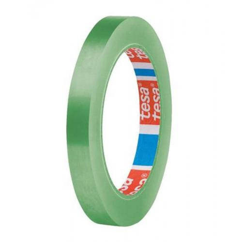 Tesa 60404 Cinta de Embalar Premium 12mm x 66 Metros - Fabricado en SPVC - Adhesivo de Caucho Natural - Color Verde · Pack de 12 uds.