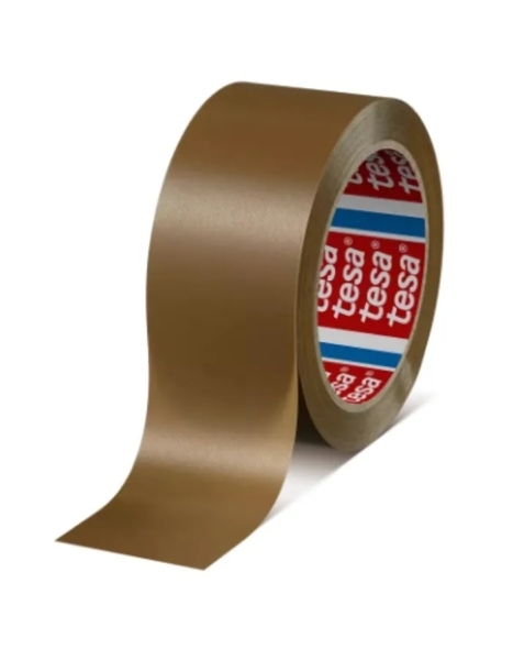 Tesa 4100 Precinto de Embalar Resistente 50mm x 66 Metros - PVC Rugoso - Adhesivo Potente - Color Marron · Pack de 36 uds.