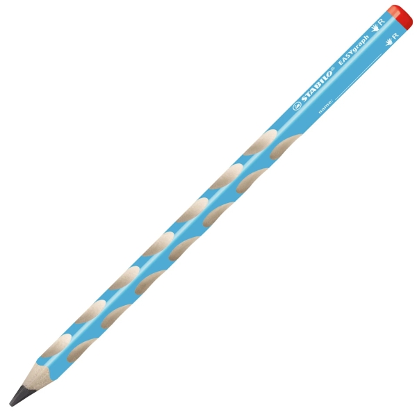 Stabilo Easygraph Lapiz de Grafito - Mina HB de 3.15mm - Diseño Ergonomico - Uso Diestro - Color Azul · Pack de 12 uds.